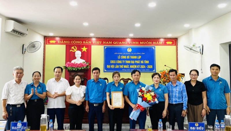 Hồng Lĩnh: Thành lập CĐCS Công ty TNHH Đại Phát Hà Tĩnh